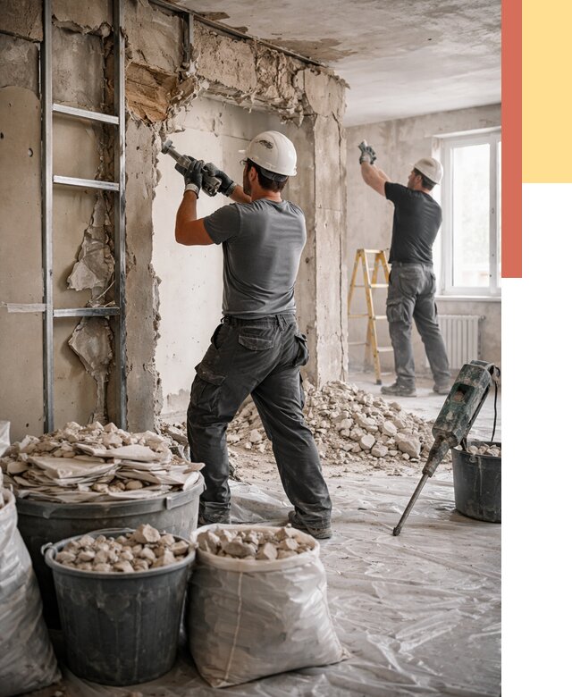 Демонтажные работы в Крымске от 2798 руб. — услуги и цена под ключ | ОТДЕЛОЧНИК-Крм