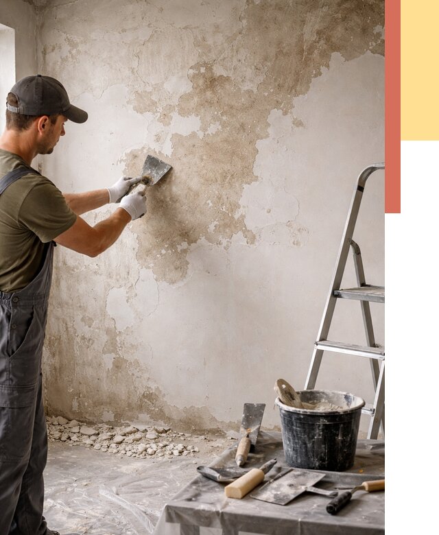 Снятие старой шпаклевки в Крымске от 1917 руб. — быстро и недорого | ОТДЕЛОЧНИК-Крм