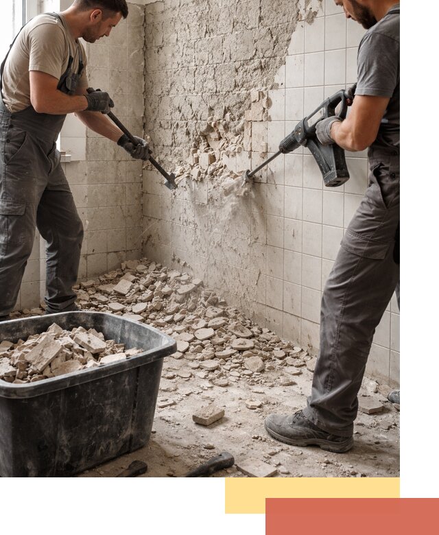 Демонтаж плитки со стен в Крымске быстро и аккуратно