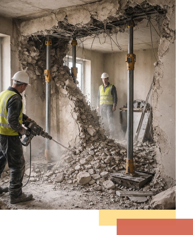 Снос несущих стен в Крымске с гарантией безопасности и качества