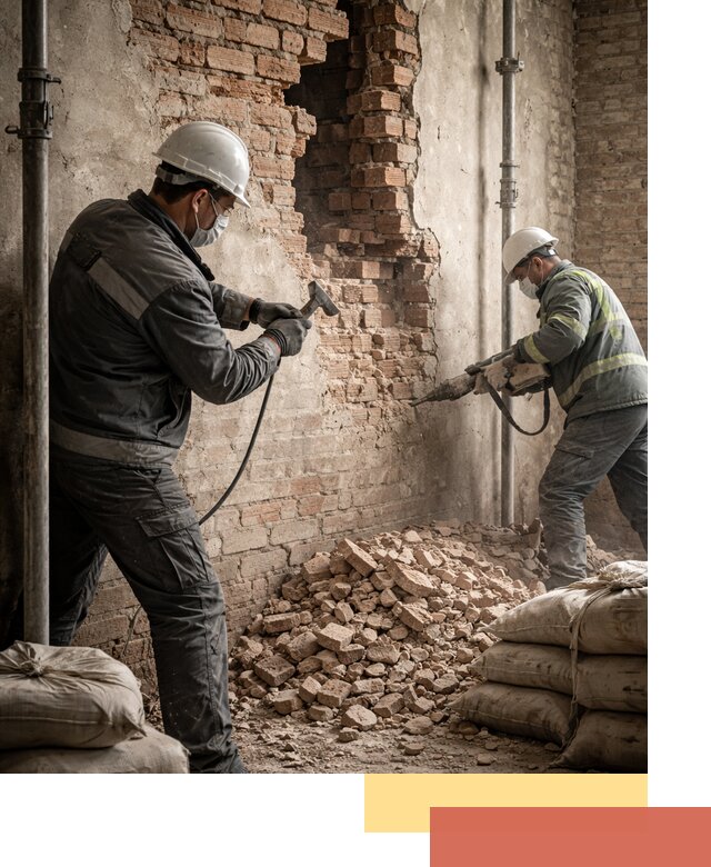 Демонтаж кирпичных стен в Крымске быстро и безопасно