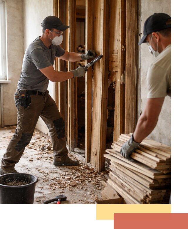 Демонтаж деревянных перегородок в Крымске быстро и аккуратно