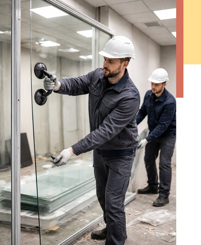 Демонтаж стеклянных перегородок в Крымске от 3316 руб. — быстро и недорого | ОТДЕЛОЧНИК-Крм