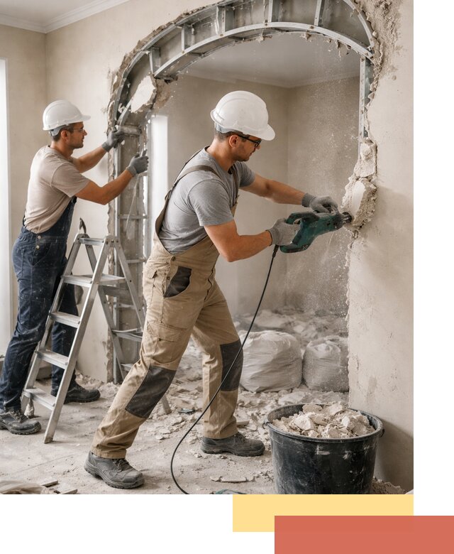 Демонтаж гипсокартонной арки в Крымске быстро и аккуратно