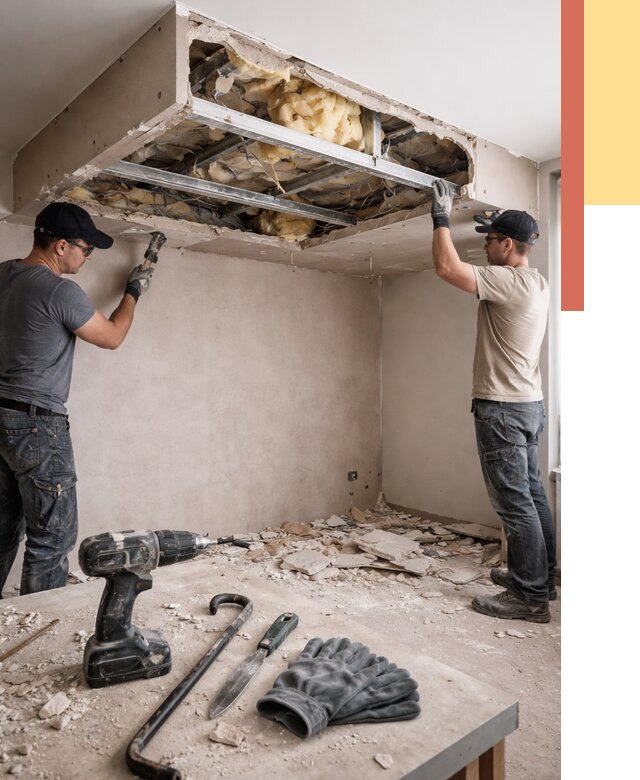 Демонтаж короба из гипсокартона в Крымске от 1575 руб. — быстро и недорого | ОТДЕЛОЧНИК-Крм