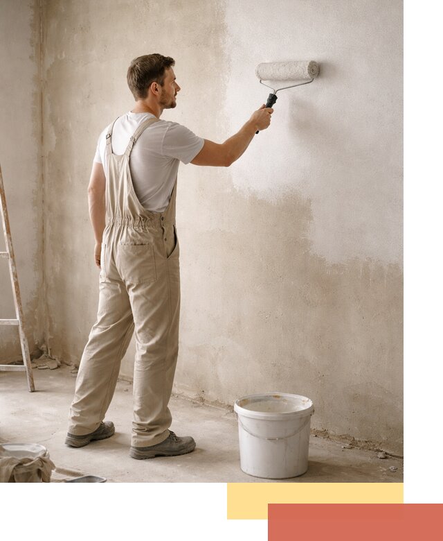 Грунтовка стен под отделку в Крымске профессиональным раствором