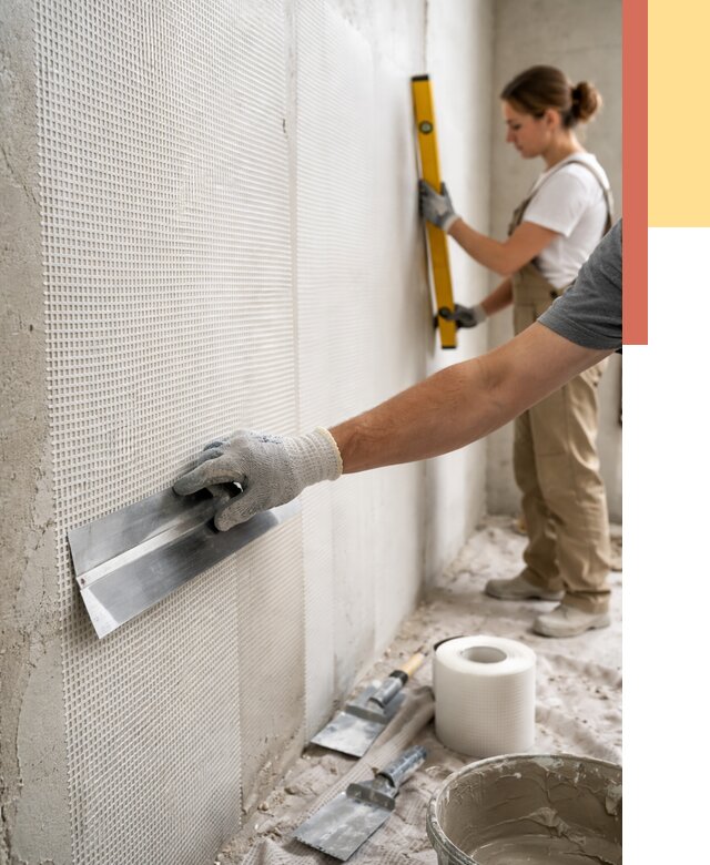 Армирование стен стеклосеткой в Крымске от 3316 руб. под ключ | ОТДЕЛОЧНИК-Крм