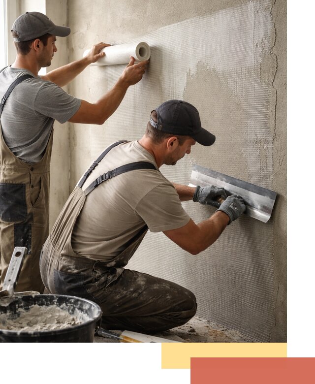 Армирование стен стеклосеткой в Крымске для прочной отделки