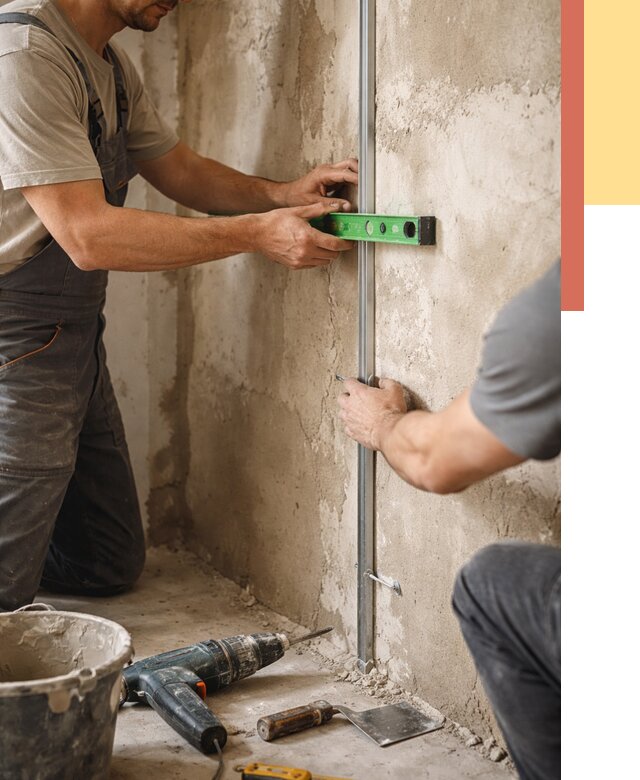 Установка штукатурных маяков в Крымске от 7254 руб. — быстро и недорого | ОТДЕЛОЧНИК-Крм