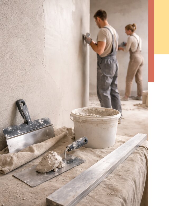 Штукатурка стен гипсовая в Крымске от 4663 руб/м2 — быстро и недорого | ОТДЕЛОЧНИК-Крм