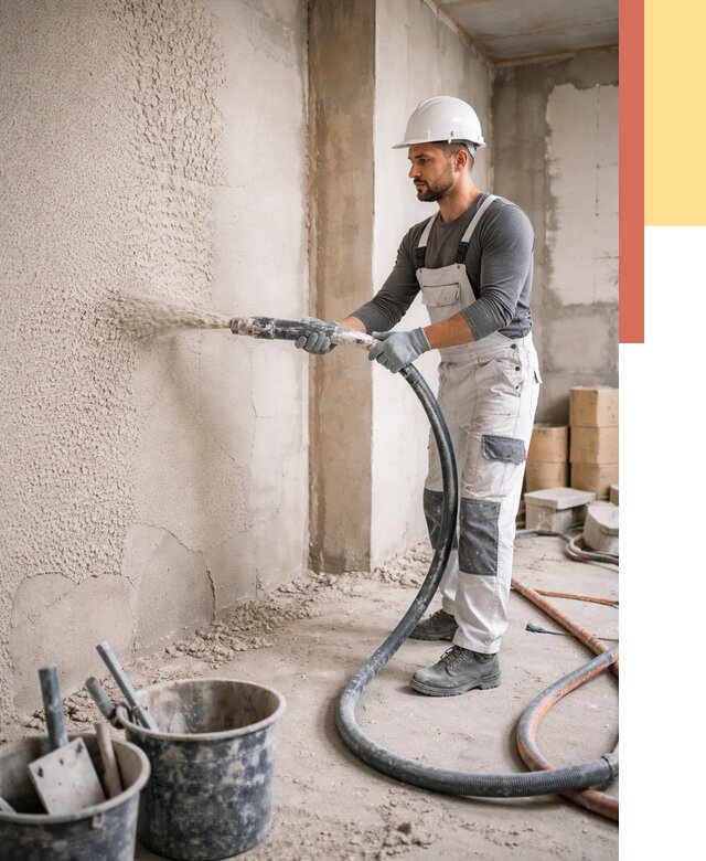 Машинная штукатурка стен в Крымске под ключ от 6736 руб./м2 | ОТДЕЛОЧНИК-Крм