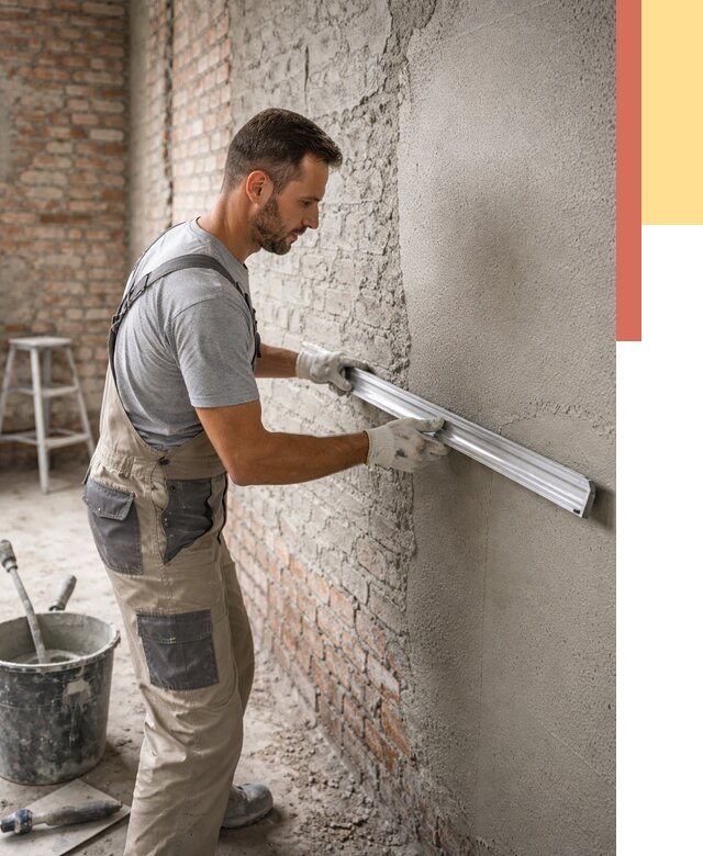 Штукатурка кирпичных стен в Крымске от 4663 руб/м2 — быстро и недорого | ОТДЕЛОЧНИК-Крм