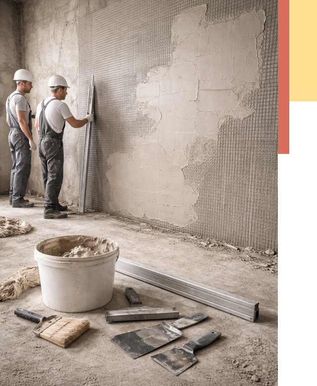 Штукатурка стен по сетке в Крымске от 5700 руб./м2 — быстро и недорого | ОТДЕЛОЧНИК-Крм