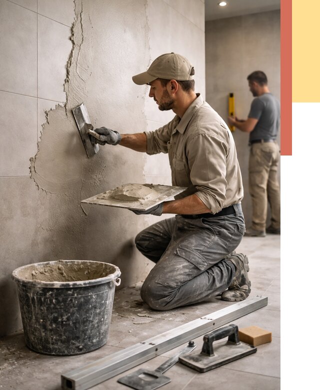 Штукатурка стен в ванной в Крымске от 4663 руб./м² — выравнивание под ключ | ОТДЕЛОЧНИК-Крм