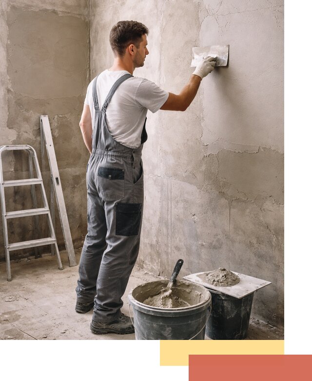 Штукатурка стен в ванной под ключ в Крымске