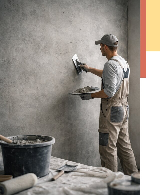 Декоративная штукатурка под бетон в Крымске от 2591 руб./м² — нанесение под ключ | ОТДЕЛОЧНИК-Крм