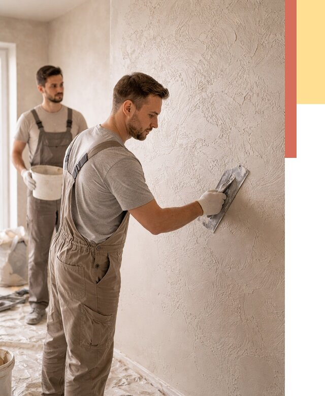 Фактурная штукатурка стен в Крымске от 4352 руб./м² — заказать под ключ | ОТДЕЛОЧНИК-Крм