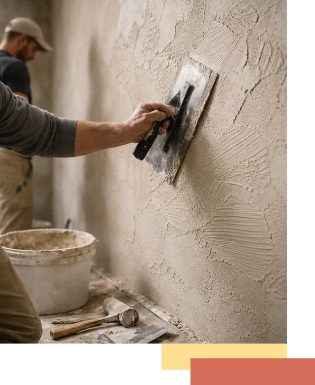 Фактурная штукатурка стен в Крымске — монтаж, отделка, реставрация