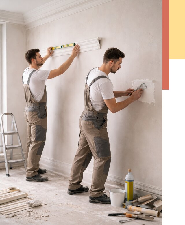 Монтаж лепнины на стены в Крымске от 4663 руб. — недорого, быстро | ОТДЕЛОЧНИК-Крм