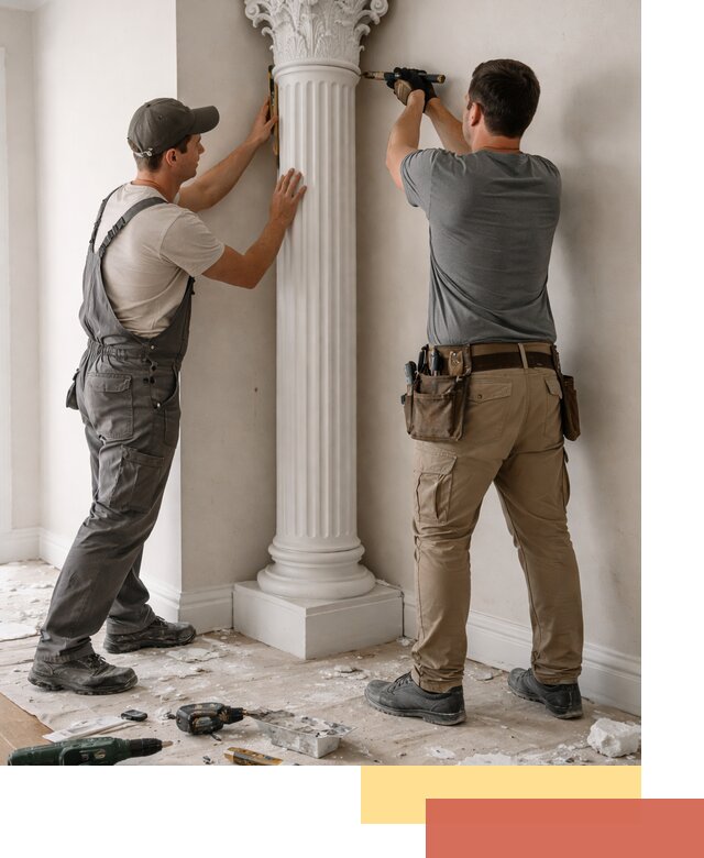 Установка декоративных колонн в Крымске под ключ