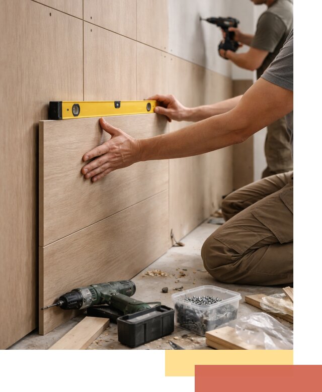 Профессиональный монтаж МДФ панелей на стены в Крымске