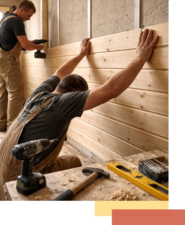 Монтаж деревянной вагонки на стены в Крымске быстро и качественно