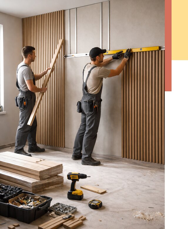 Монтаж реечных панелей на стены в Крымске от 1244 руб. — быстро и недорого | ОТДЕЛОЧНИК-Крм