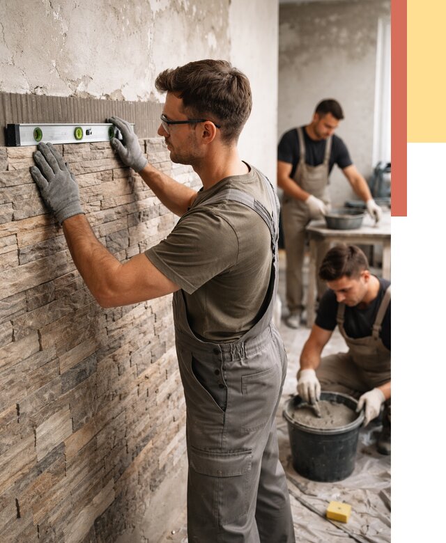 Монтаж искусственного камня в Крымске от 4663 руб. под ключ | ОТДЕЛОЧНИК-Крм