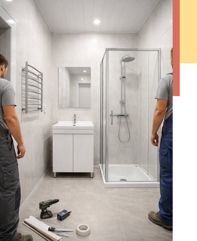 Отделка ванной комнаты панелями ПВХ в Крымске от 4663 руб. за м2 | ОТДЕЛОЧНИК-Крм