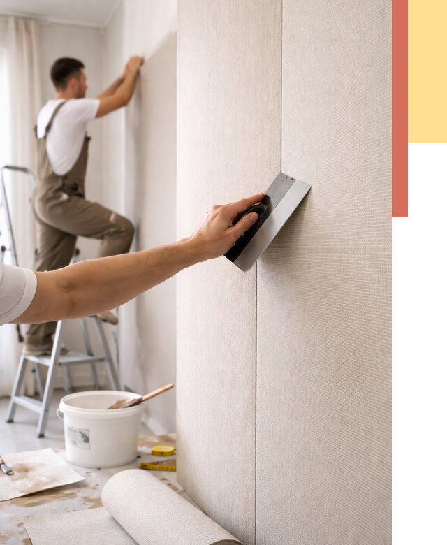 Поклейка текстильных обоев в Крымске от 4663 руб. под ключ | ОТДЕЛОЧНИК-Крм