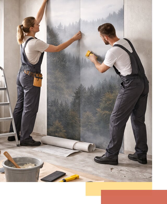 Поклейка фотообоев профессионально в Крымске под ключ