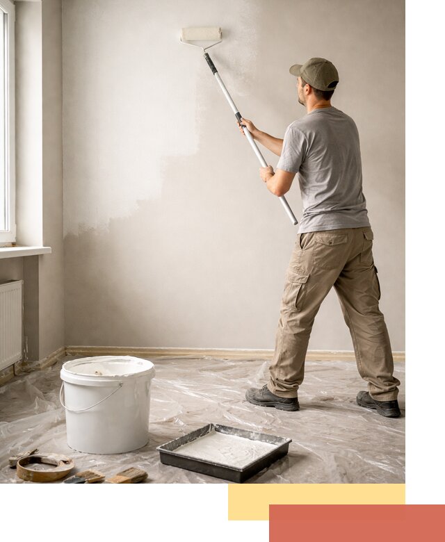 Покраска стен латексной краской в Крымске качественно и быстро