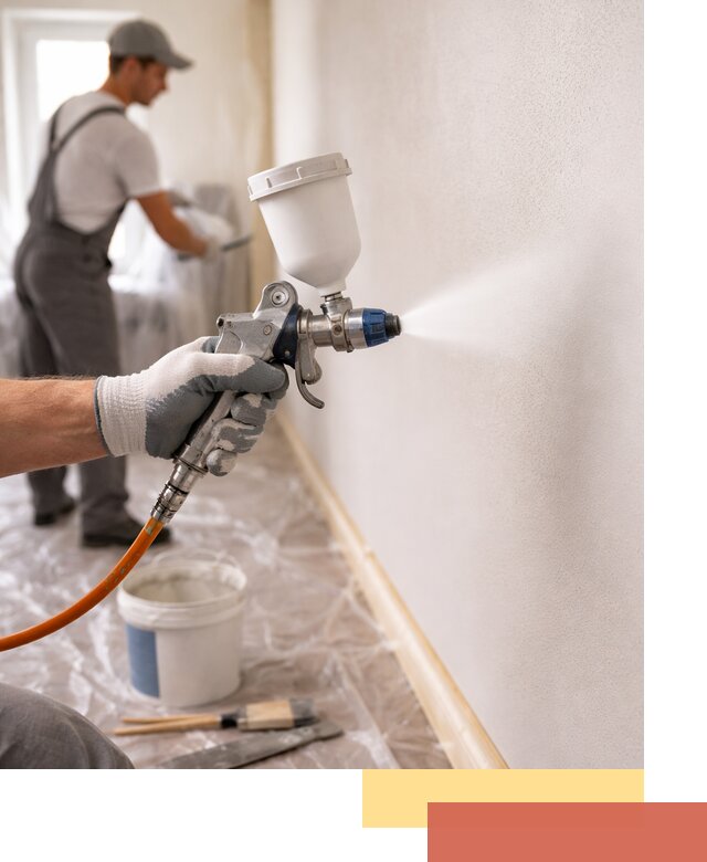 Покраска стен краскопультом в Крымске быстро и качественно