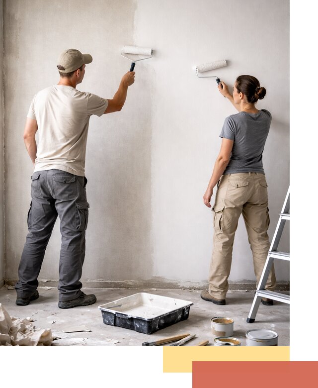 Окраска стен по стеклохолсту в Крымске качественно и долговечно