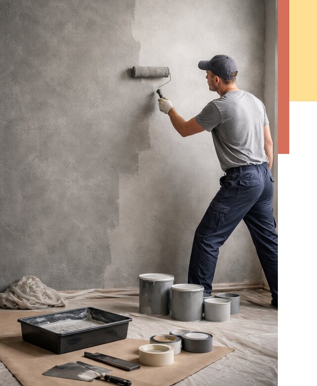 Покраска стен под бетон в Крымске от 674 руб. за м2 — быстро и недорого | ОТДЕЛОЧНИК-Крм