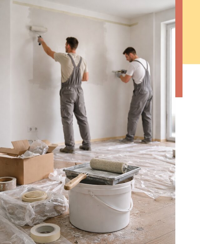 Покраска стен в квартире в Крымске от 2591 руб/м2 — быстро и недорого | ОТДЕЛОЧНИК-Крм