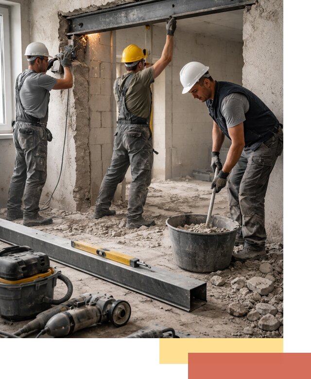 Создание проемов в стенах и несущих конструкциях в Крымске