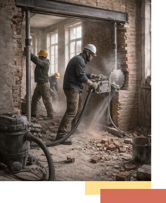 Прорезка проема в стене под дверной или оконный проем в Крымске