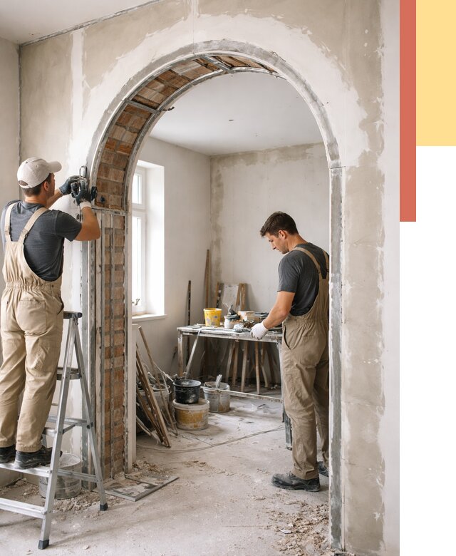 Устройство арочного проема в Крымске от 9845 руб. под ключ — быстро и недорого | ОТДЕЛОЧНИК-Крм