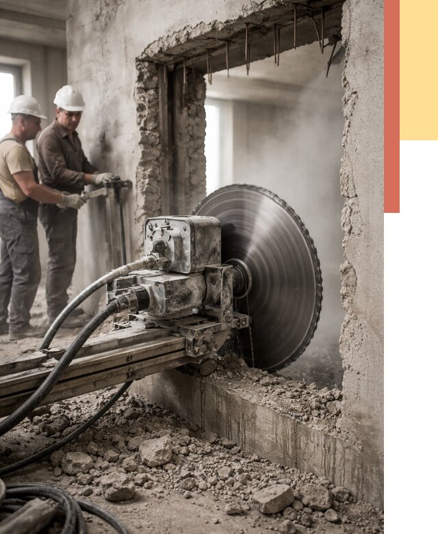 Алмазная резка проемов в Крымске от 4663 руб. быстро и недорого | ОТДЕЛОЧНИК-Крм