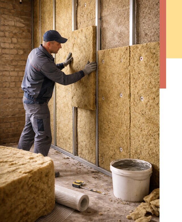 Утепление стен минватой в Крымске от 1399 руб./м2 — недорого и быстро | ОТДЕЛОЧНИК-Крм