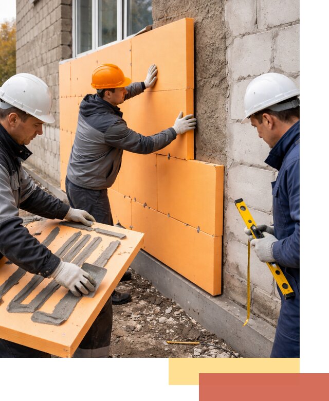 Утепление фасада пеноплексом под ключ в Крымске