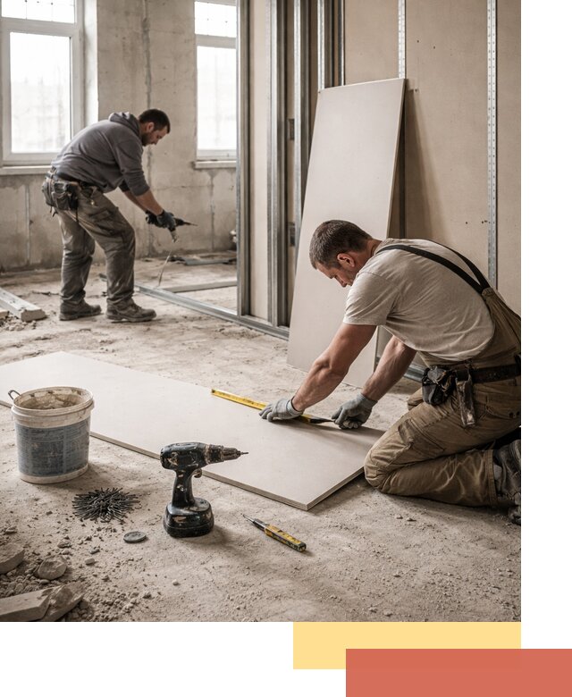 Кладка перегородок из ПГП под ключ в Крымске