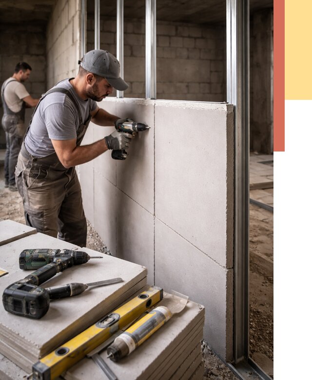 Кладка влагостойких перегородок ПГП в Крымске от 1244 руб. под ключ | ОТДЕЛОЧНИК-Крм