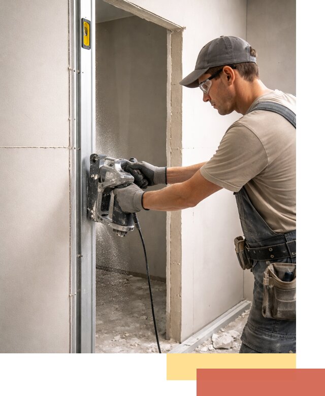 Устройство дверного проема в перегородке в Крымске