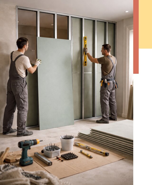 Перегородка из влагостойкого гипсокартона в Крымске от 4974 руб. — монтаж под ключ | ОТДЕЛОЧНИК-Крм