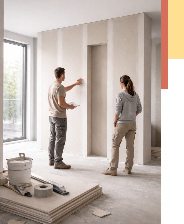 Зонирующая перегородка из гипсокартона в Крымске от 2902 руб. под ключ | ОТДЕЛОЧНИК-Крм