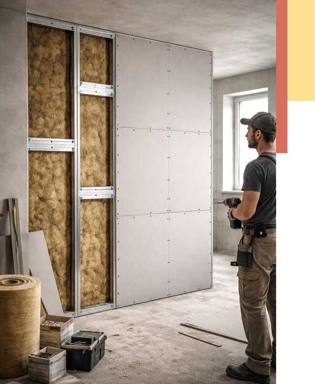 Усиленная перегородка под навеску в Крымске от 13265 руб. — монтаж под ключ | ОТДЕЛОЧНИК-Крм