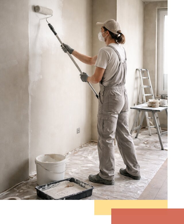 Покраска перегородок из гипсокартона в Крымске качественно и недорого