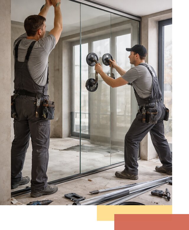 Цельностеклянные перегородки под ключ в Крымске